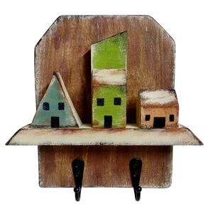 Handmade Tiny House Key Holder Rustic Farmhouse Hanger Wood